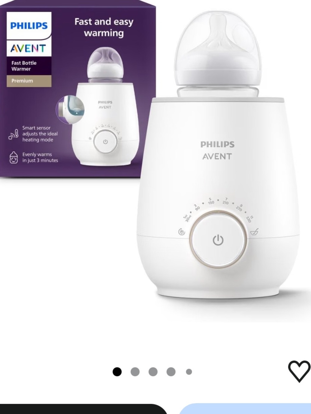 Philips Avent Baby Bottle Warmer - White